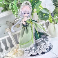 【現品販売】幾何造物 「春日の序曲」小型ドール向け ドール用の服 3点セット