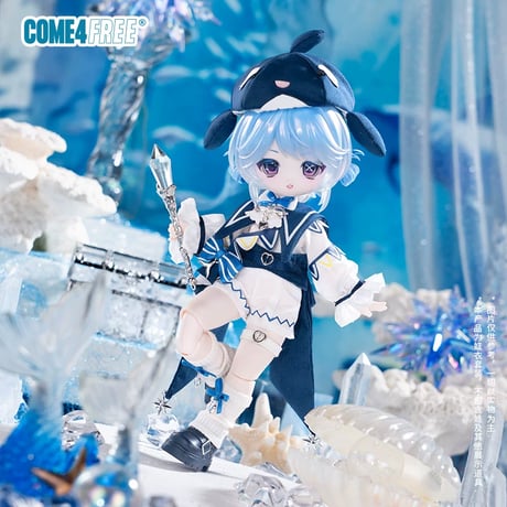 【予約販売｜9月頃 お届け予定】COME4FREE「童話シリーズ：キラキラクジラ」1/6スケール 小型ドール向け ドール用の服 7点セット