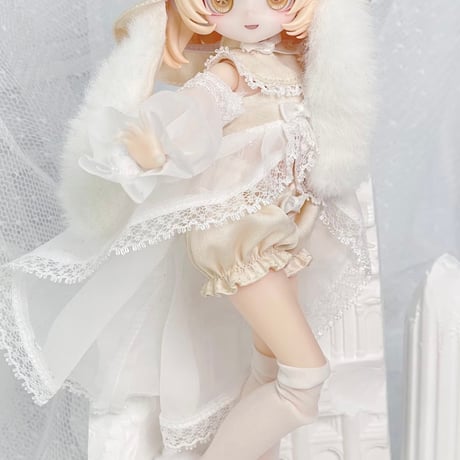 【現品販売】TENCYスタジオ「うさ耳パジャマ」小型ドール向け ドール用の服【4点セット】