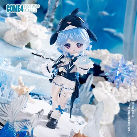 【予約販売｜9月頃 お届け予定】COME4FREE「童話シリーズ：キラキラクジラ」1/6スケール 小型ドール向け ドール用の服 7点セット