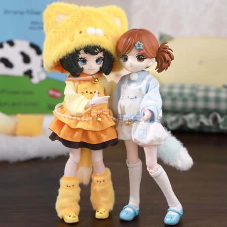 【予約販売：2026年9月頃 お届け予定】<初回予約特別価格>Oi studio 「もふもふ隊」1/12スケール 小型ドール向け ドール用の服 5点セット【全2種類・選択可能】