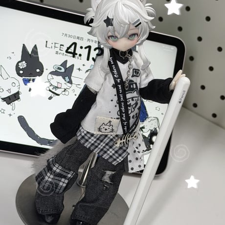 【予約販売｜2026年9月～10月頃 お届け予定】不可食用人形（Inedible Doll）「ニャニャニャ次元」1/8スケール単品ドール「宇宙ネコ／シルバーシェーデッド」フルセット【共通商品ページ】