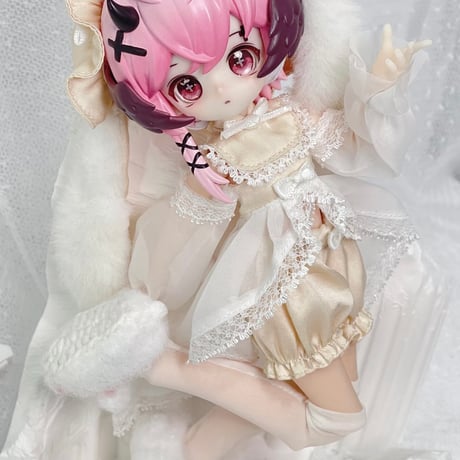 【現品販売】TENCYスタジオ「うさ耳パジャマ」小型ドール向け ドール用の服【4点セット】