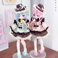【予約販売：2026年9月頃 お届け予定】<初回予約特別価格>Oi studio 「チョコミント茶会」小型ドール向け ドール用の服 6点セット【全2種類・選び可能】