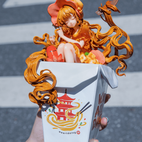 【予約販売：2027年4月～5月頃 お届け予定】＜送料無料 & 特別価格＞ WeArtDoing  「カップ麺の少女 · オリジナルソース」【コレクションフィギュア】