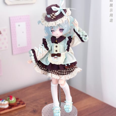 【予約販売：2026年9月頃 お届け予定】<初回予約特別価格>Oi studio 「チョコミント茶会」小型ドール向け ドール用の服 6点セット【全2種類・選び可能】