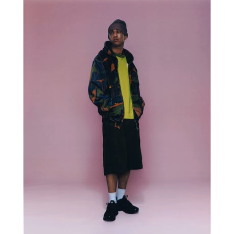 BoTT / WASHED TREE CAMO ZIP HOODIE / BLACK