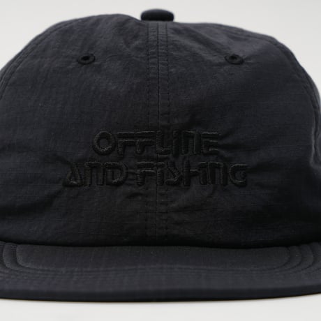 GARBAGE / SOFT BRIM 6 PANEL CAP w/ CHIN STRAP (OFFLINE) / BLACK (BLACK EMB)