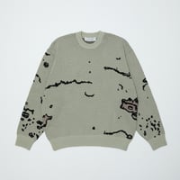 BAL / JACQUARD PATTERN CREWNECK SWEATER / STONE BEIGE
