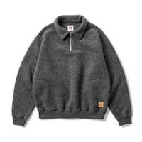 SAYHELLO / TRIP WOOL HALF-ZIP / CHARCOAL
