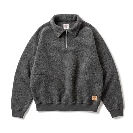 SAYHELLO / TRIP WOOL HALF-ZIP / CHARCOAL