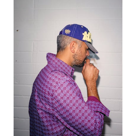 ADWYSD (ALWAYS DO WHAT YOU SHOULD DO) / 5-PANEL HUMAN LOGO CAP / PURPLE / BLACK / YELLOW