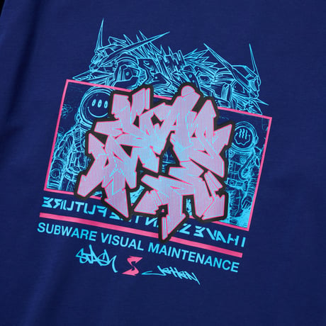 SUBWARE / JAHAN FOR SW SHORT SLEEVE TEE / INDIGO