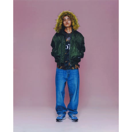 BoTT / HOODED JACQUARD BOMBER JACKET / BROWN