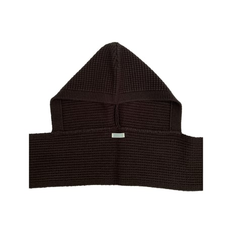 COMFORTABLE REASON / WAFFLE HOOD SCARF / BROWN