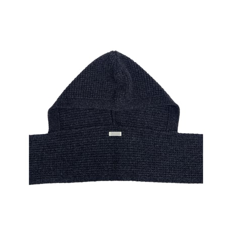 COMFORTABLE REASON / WAFFLE HOOD SCARF / CHARCOAL