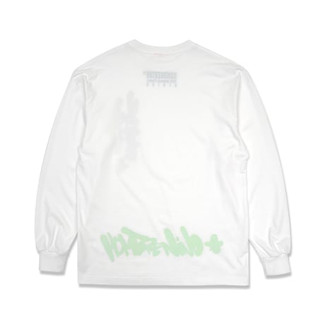 HOMBRE NINO / L/S PRINT TEE (FAT CAP) / WHITE