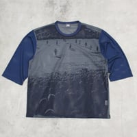PAJA STUDIO / FOOTBALL MESH TOP / GRAY-NAVY