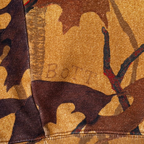 BoTT / WASHED TREE CAMO ZIP HOODIE / LIGHT BROWN