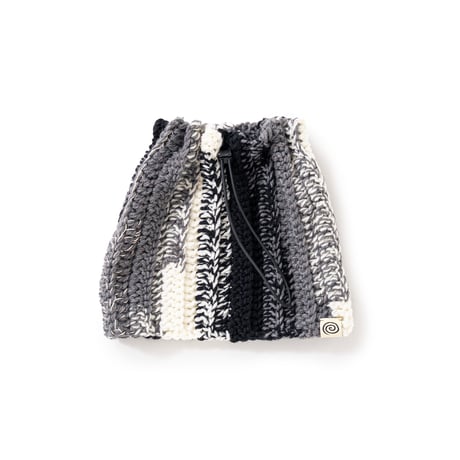 SOL soonerorlater / HAND-KNITTED NECK WARMER / GRAY MIX