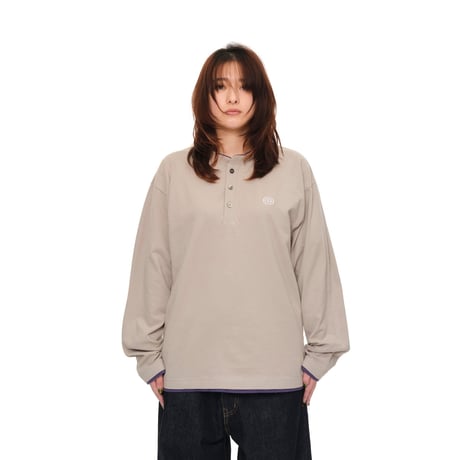 SOL soonerorlater / FAKE-LAYERED L/S TEE / GRAY