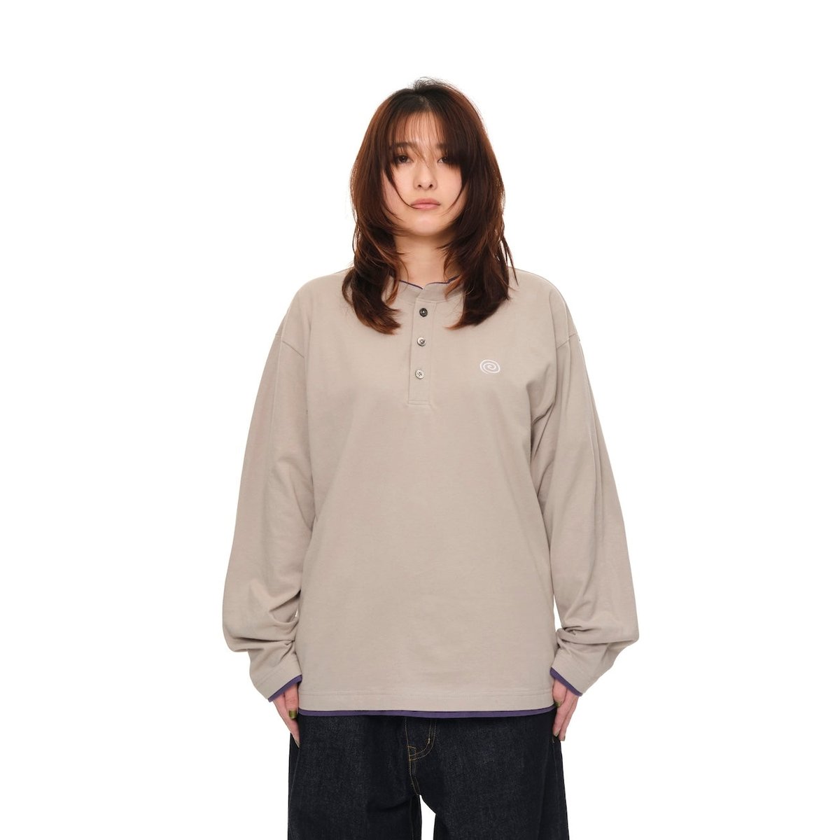 SOL soonerorlater / FAKE-LAYERED L/S TEE / GRAY