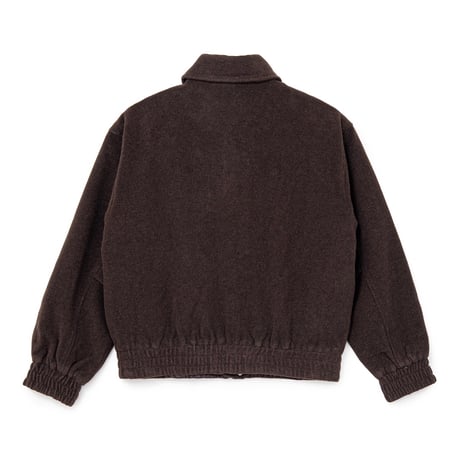 SOL soonerorlater / WOOL-BLEND STAND-COLLAR JACKET / BROWN