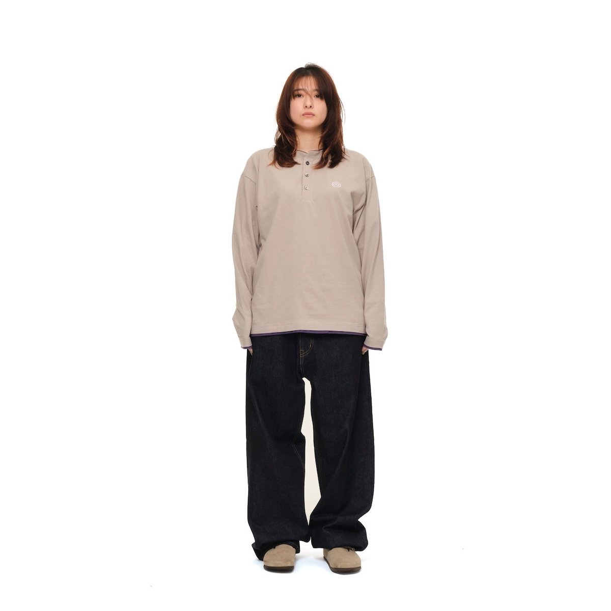 SOL soonerorlater / FAKE-LAYERED L/S TEE / GRAY