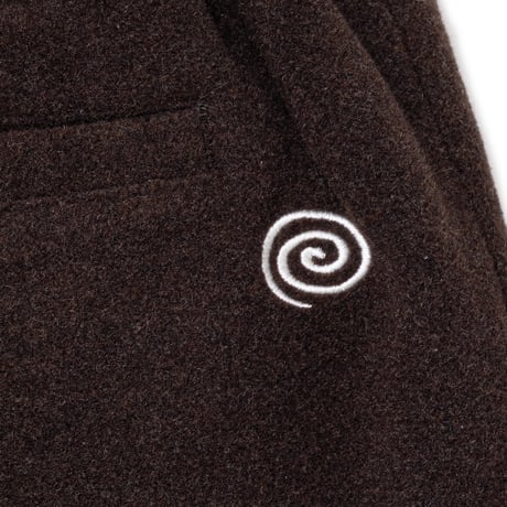 SOL soonerorlater / WOOL-BLEND EASY 2-TUCK PANTS / BROWN