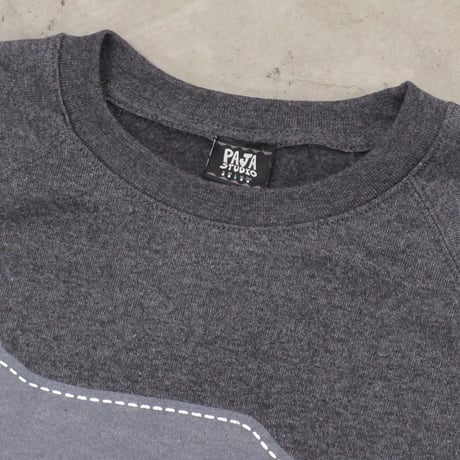 PAJA STUDIO / CAT STITCH RAGLAN SWEATSHIRTS / DARK HEATHER GRAY