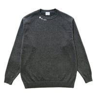 PAJA STUDIO / GLITTER COTTON SWEATER / CHARCOAL GRAY