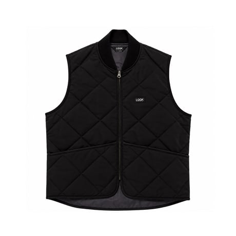 LQQK STUDIO / CORDURA NYLON QUILTED ZIP VEST / BLACK