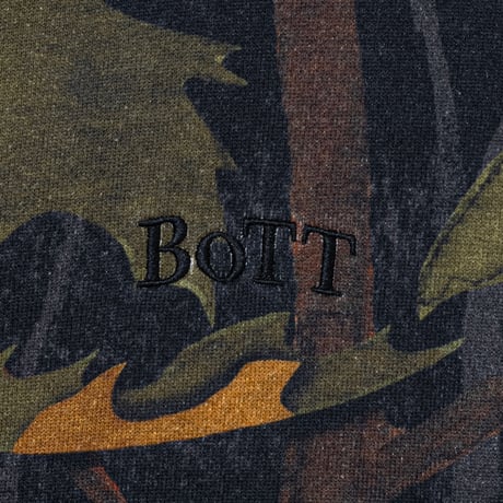 BoTT / WASHED TREE CAMO ZIP HOODIE / BLACK