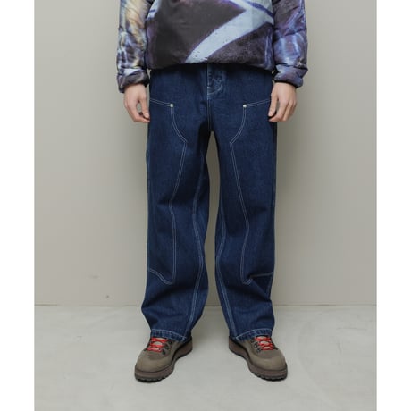 BAL / DENIM FAUX STITCH CARPENTER PANT / INDIGO