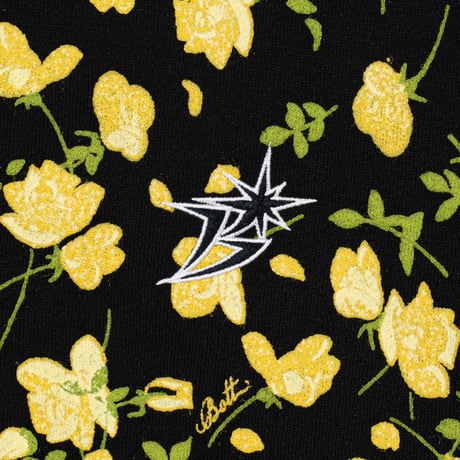 BoTT / FLOWER ZIP HOODIE / BLACK