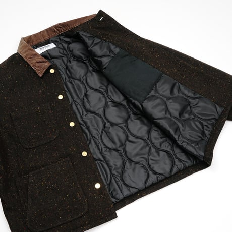 HOMBRE NINO / NEP TWEED COVERALL / BLACK