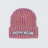 FUCKING AWESOME / REFLECTIVE STRIPE BEANIE / ORANGE / PURPLE