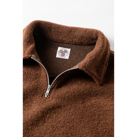 SAYHELLO / TRIP WOOL HALF-ZIP / CHARCOAL