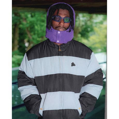 SPECIAL GUEST K.K. / REVERSIBLE HOOD DOWN JACKET / LIGHT BLUE & BLACK