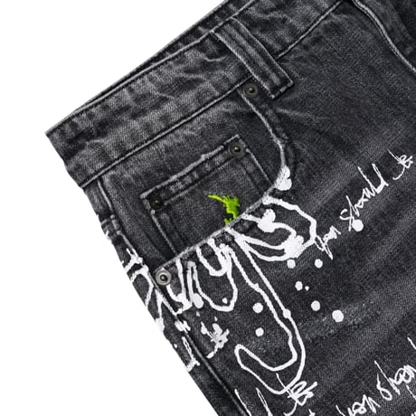ADWYSD (ALWAYS DO WHAT YOU SHOULD DO) / WAZA JEANS / WASHED BLACK