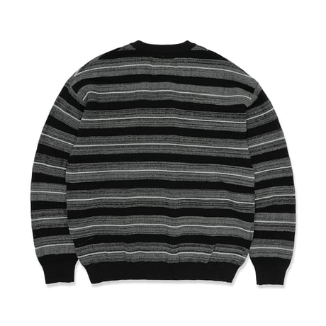 HOMBRE NINO / STRIPE SWEATER / BLACK / GRAY