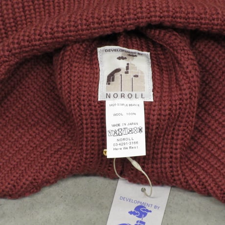 NOROLL / SIMPLE BEANIE / RED