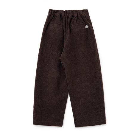 SOL soonerorlater / WOOL-BLEND EASY 2-TUCK PANTS / BROWN