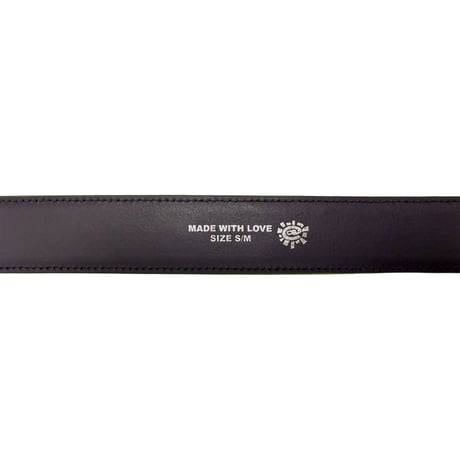 ADWYSD (ALWAYS DO WHAT YOU SHOULD DO) / LAZERPRINT COWHIDE BELT / GREEN / PURPLE