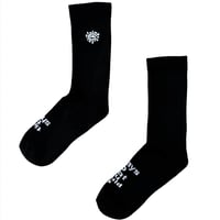 ADWYSD (ALWAYS DO WHAT YOU SHOULD DO) / MINI EMBROIDED@SUN SOCK / BLACK