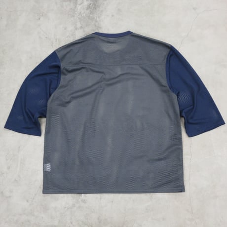 PAJA STUDIO / FOOTBALL MESH TOP / GRAY-NAVY