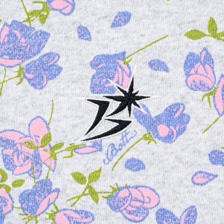 BoTT / FLOWER ZIP HOODIE / ASH