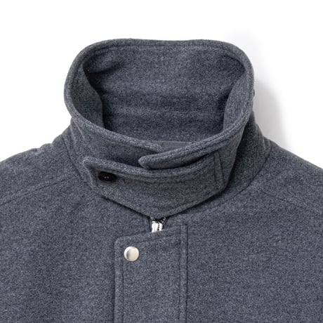 SOL soonerorlater / WOOL-BLEND STAND-COLLAR JACKET / GRAY