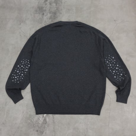 PAJA STUDIO / GLITTER COTTON SWEATER / CHARCOAL GRAY