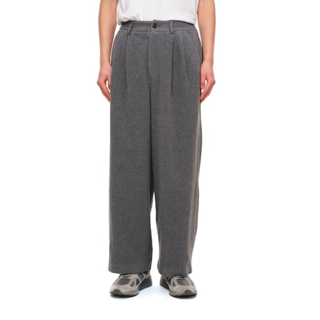 SOL soonerorlater / WOOL-BLEND EASY 2-TUCK PANTS / GRAY